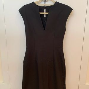 Black v-neck dress-Acne studios
